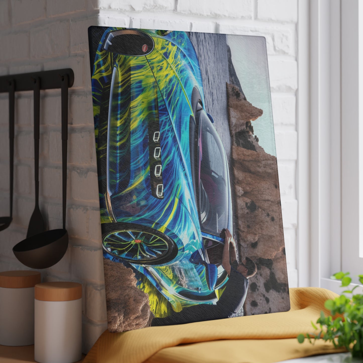 Glass Cutting Board Bugatti Water 1