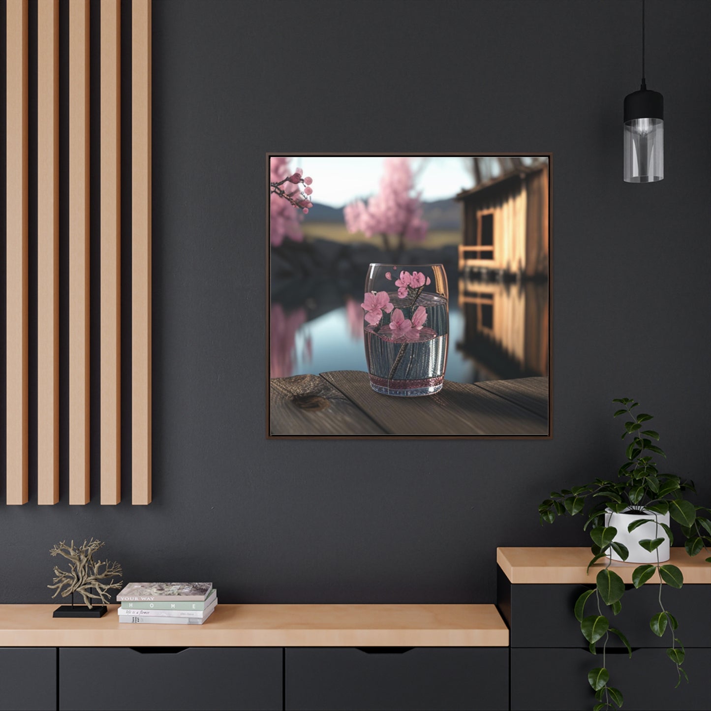 Gallery Canvas Wraps, Square Frame Cherry Blossom 1