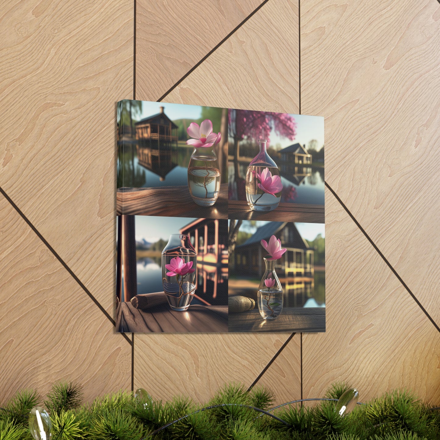 Canvas Gallery Wraps Magnolia in a Glass vase 5