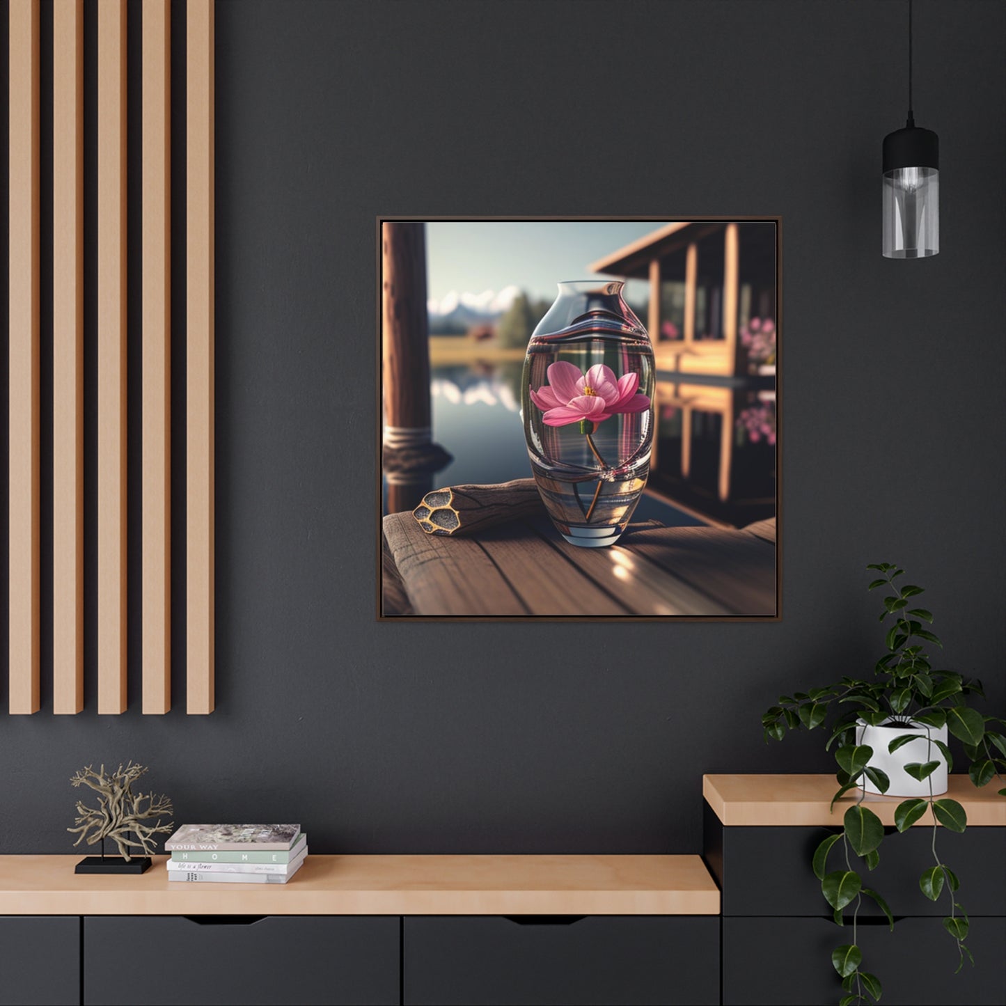 Gallery Canvas Wraps, Square Frame Pink Magnolia 2