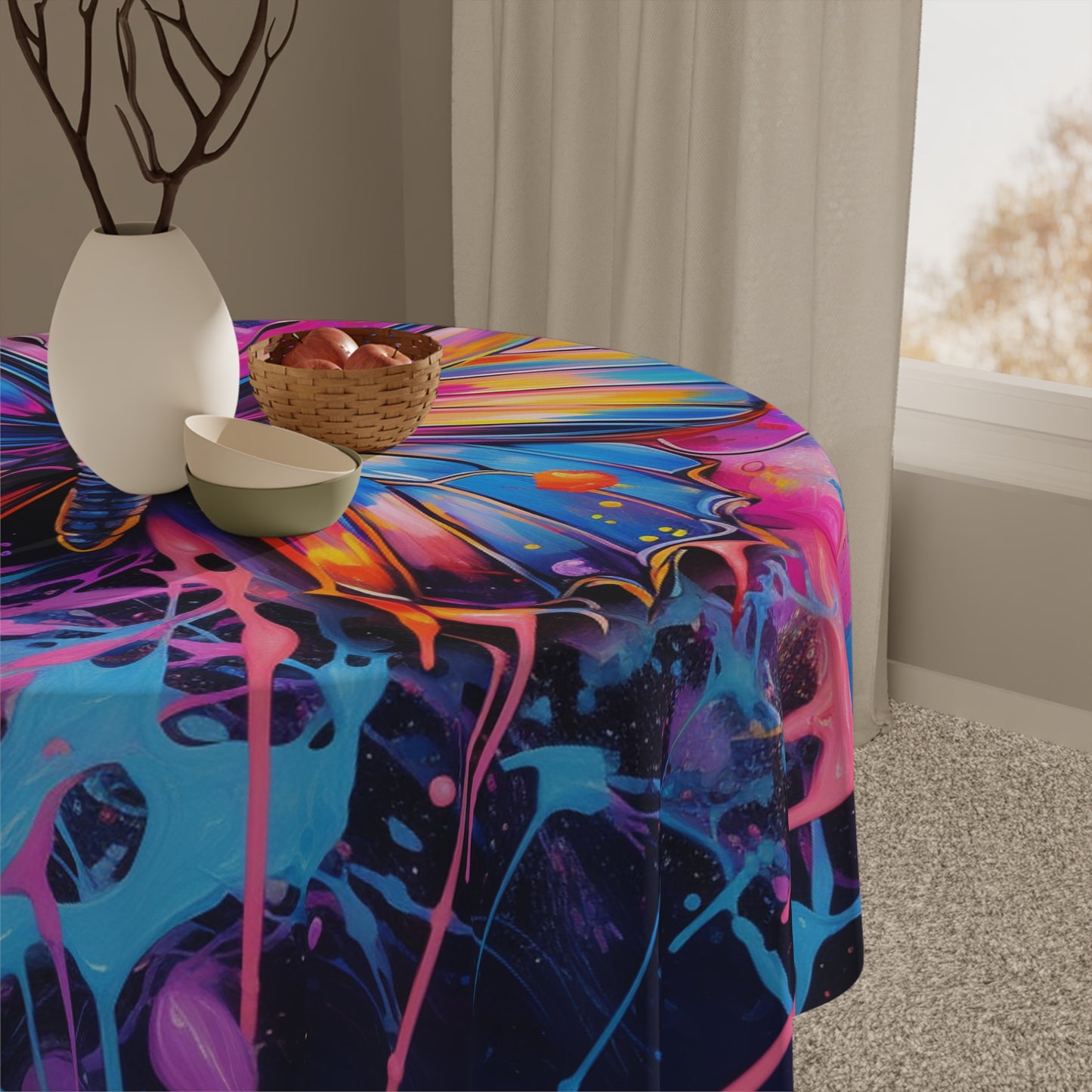 Tablecloth Pink Butterfly Flair 3