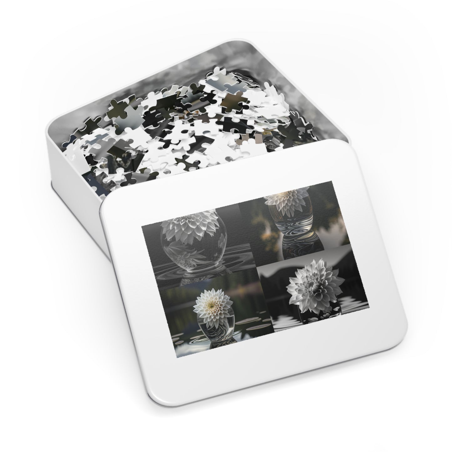 Jigsaw Puzzle (30, 110, 252, 500,1000-Piece) White Dahlia 5