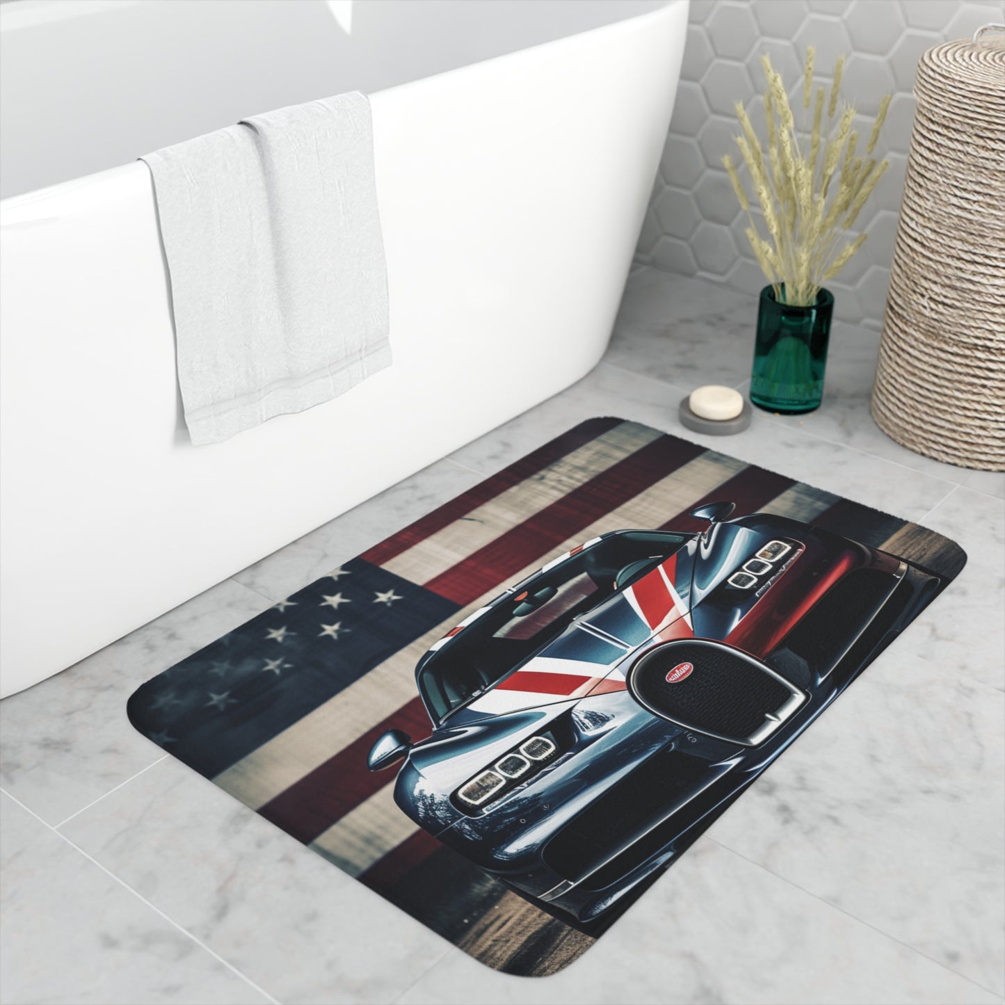 Memory Foam Bath Mat Bugatti Flag 2