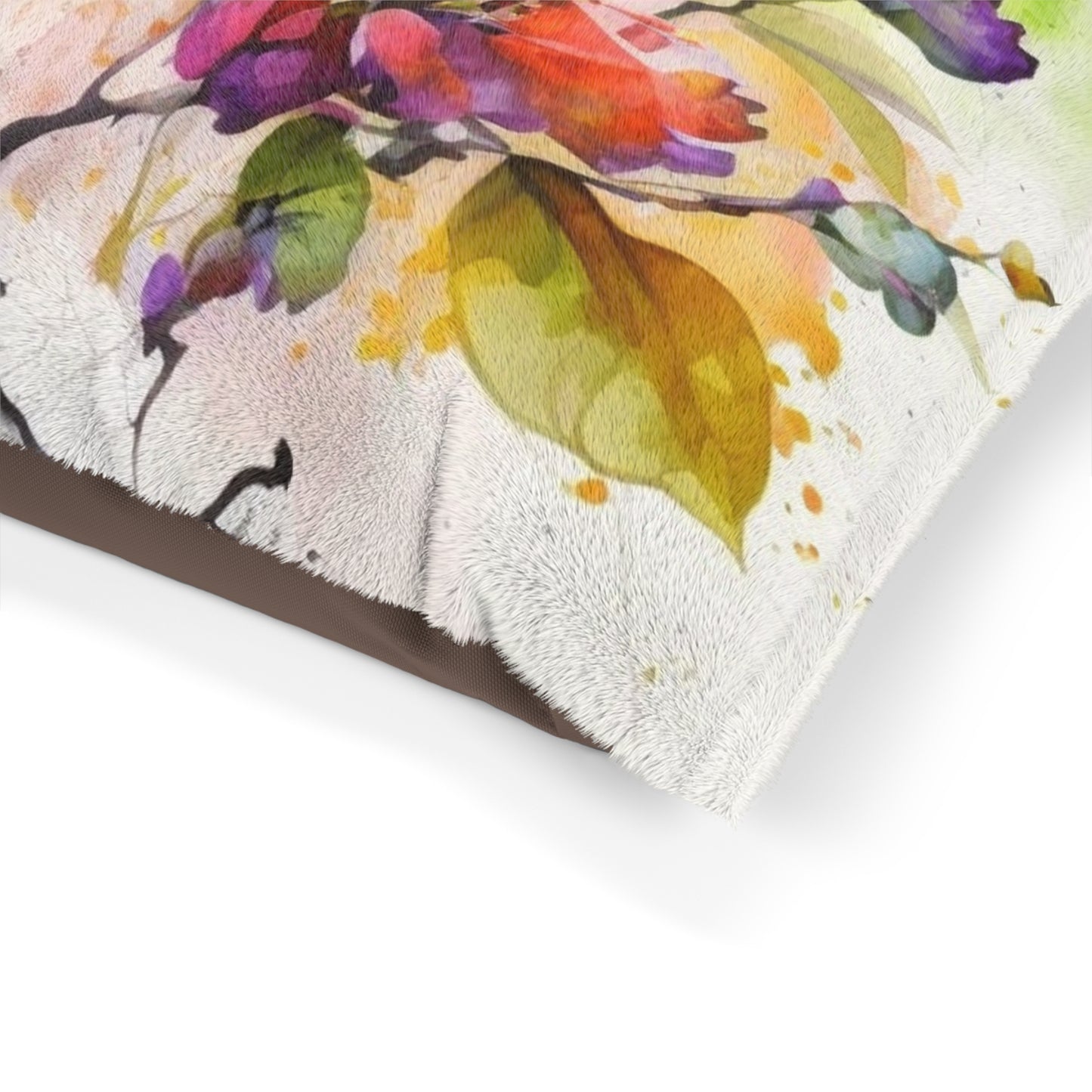 Pet Bed Mother Nature Bright Spring Colors Realistic Watercolor 4