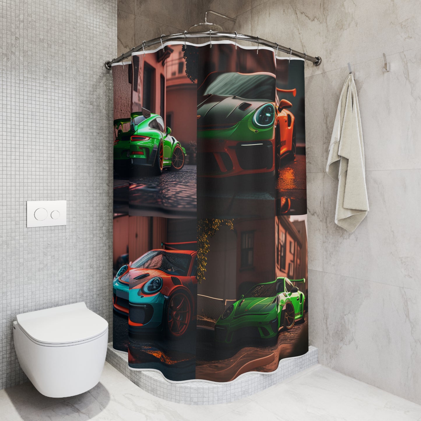 Polyester Shower Curtain porsche 911 gt3 5