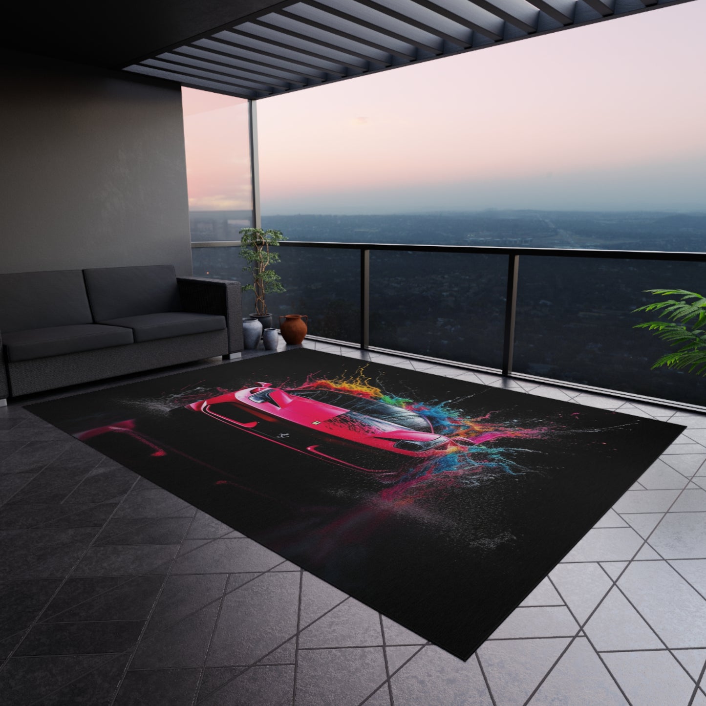 Outdoor Rug Ferrari Water Splash 2