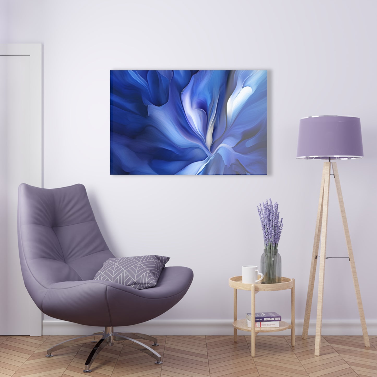 Acrylic Prints Abstract Blue Tulip 3