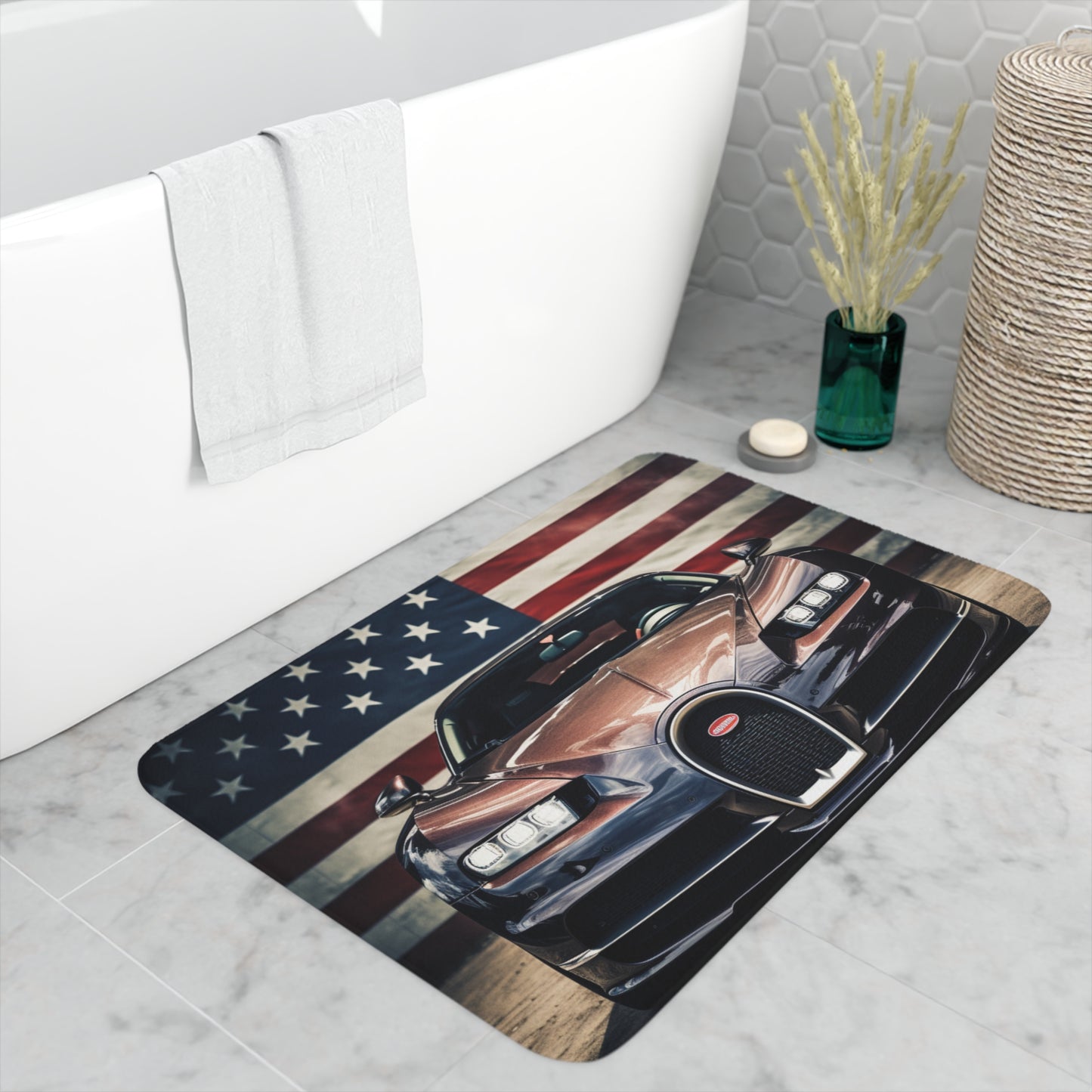 Memory Foam Bath Mat Bugatti Flag 4