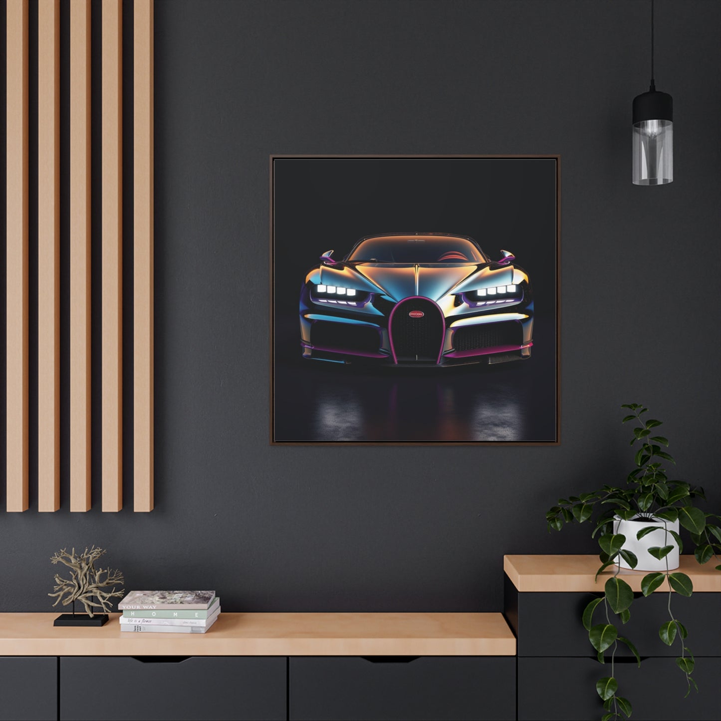 Gallery Canvas Wraps, Square Frame Hyper Bugatti Chiron 1