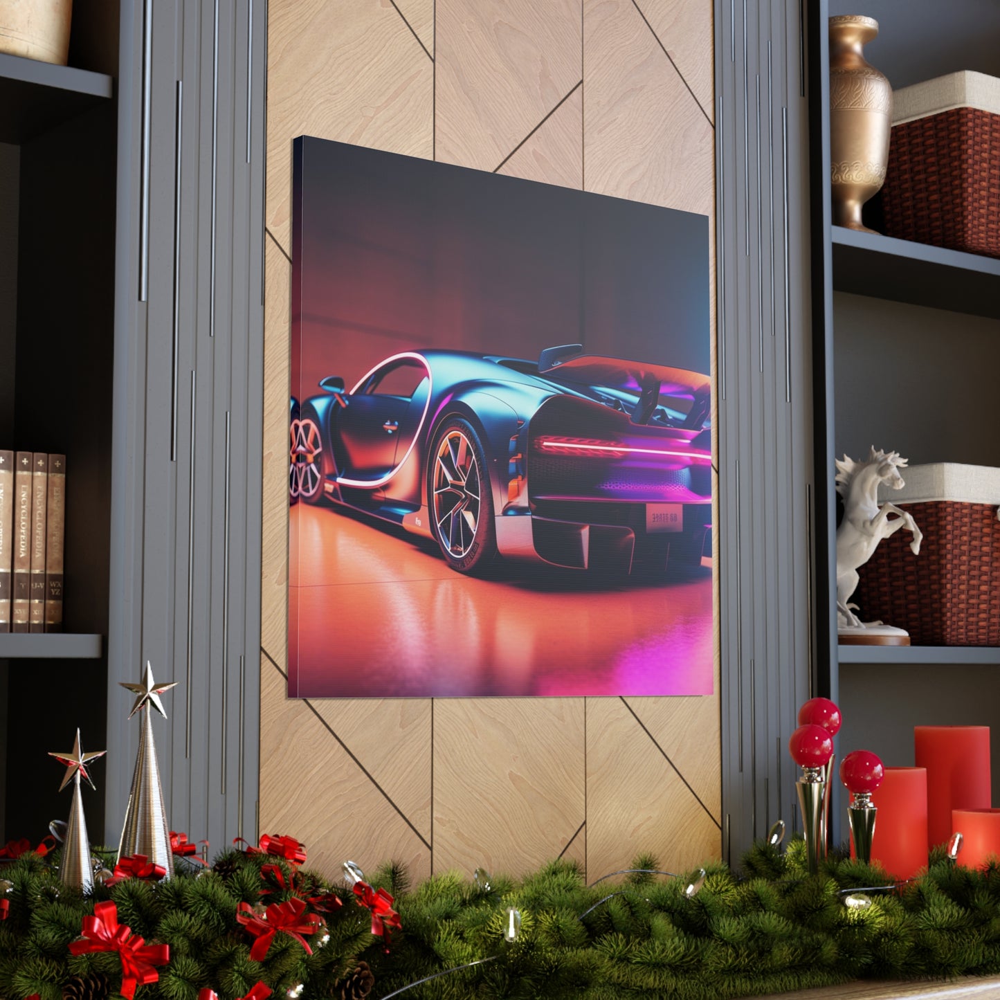 Canvas Gallery Wraps Hyper Bugatti Neon Chiron 2