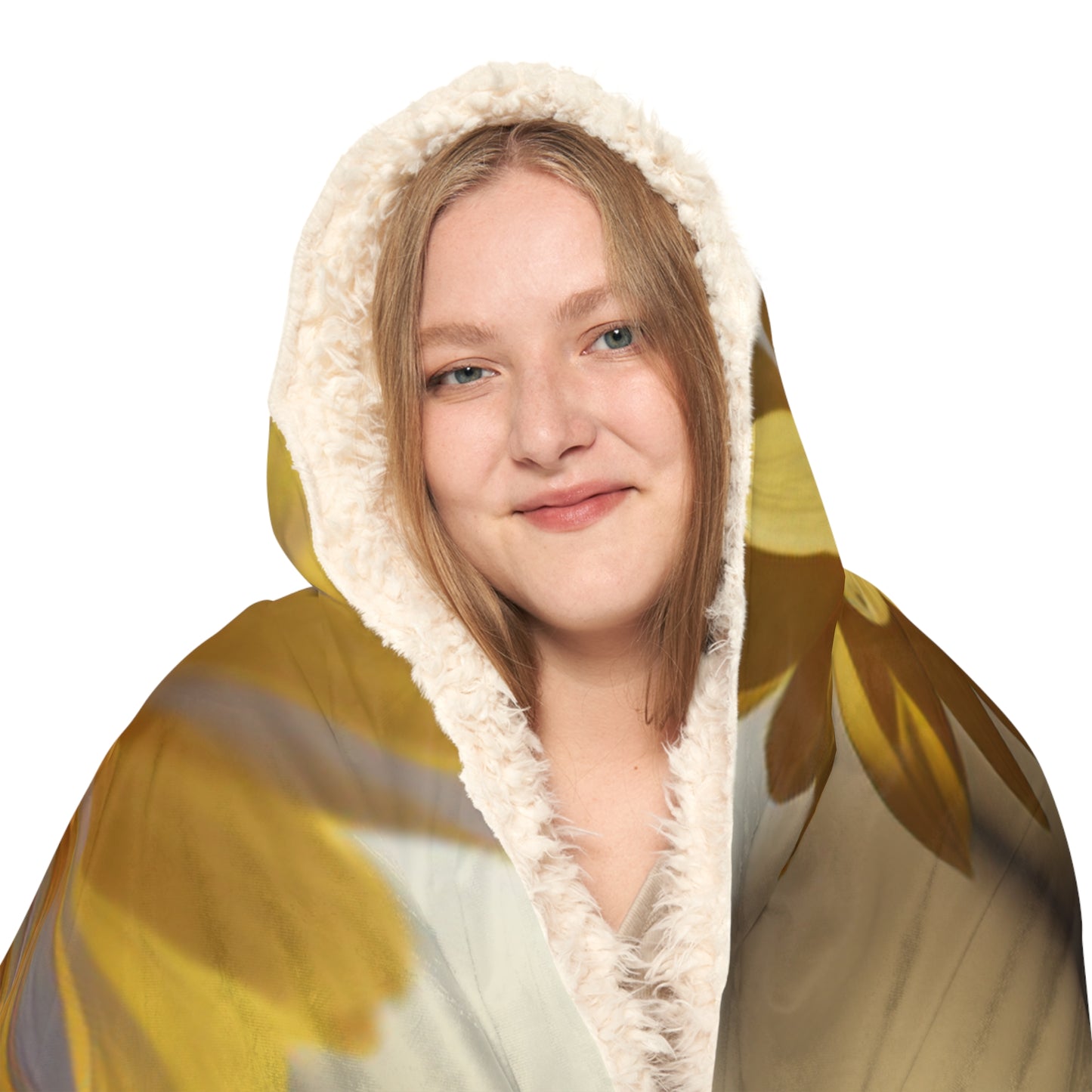 Snuggle Hooded Blanket yello Gerbera glass 4