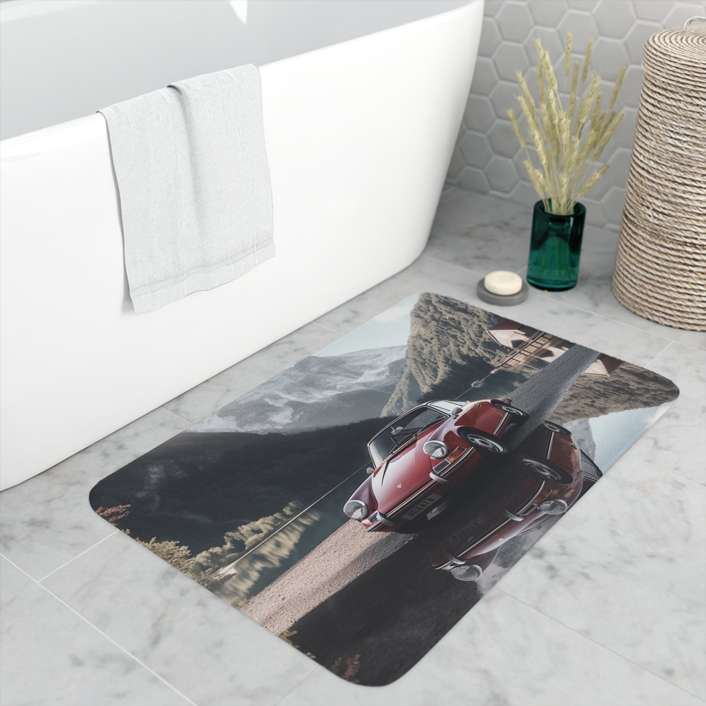Memory Foam Bath Mat Porsche Lake 4