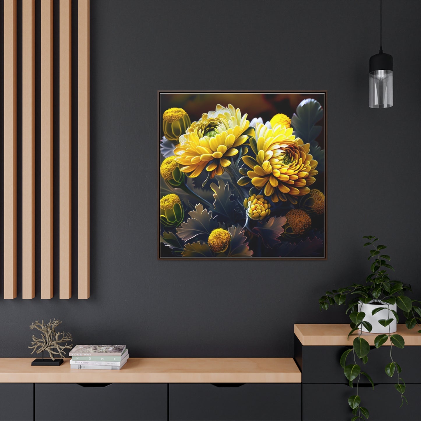 Gallery Canvas Wraps, Square Frame Yellow Hermosas Flores Amarillas 3