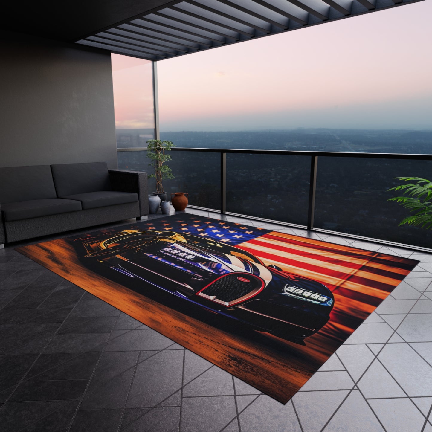 Outdoor Rug Macro Bugatti American Flag 4