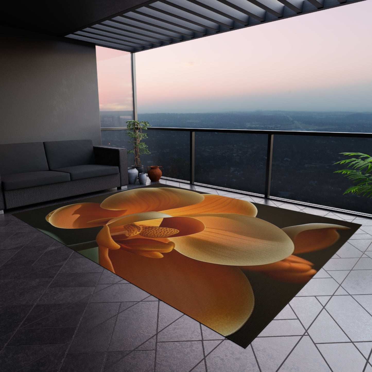 Outdoor Rug Orange Orchid 4