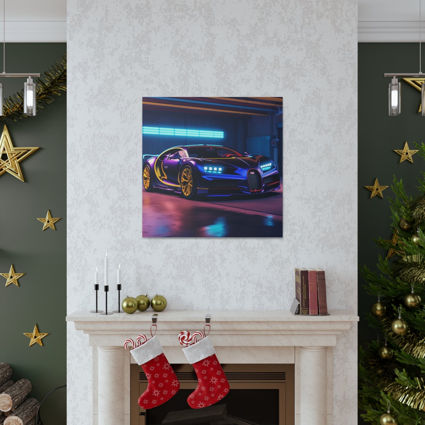 Canvas Gallery Wraps Hyper Bugatti Neon Chiron 4