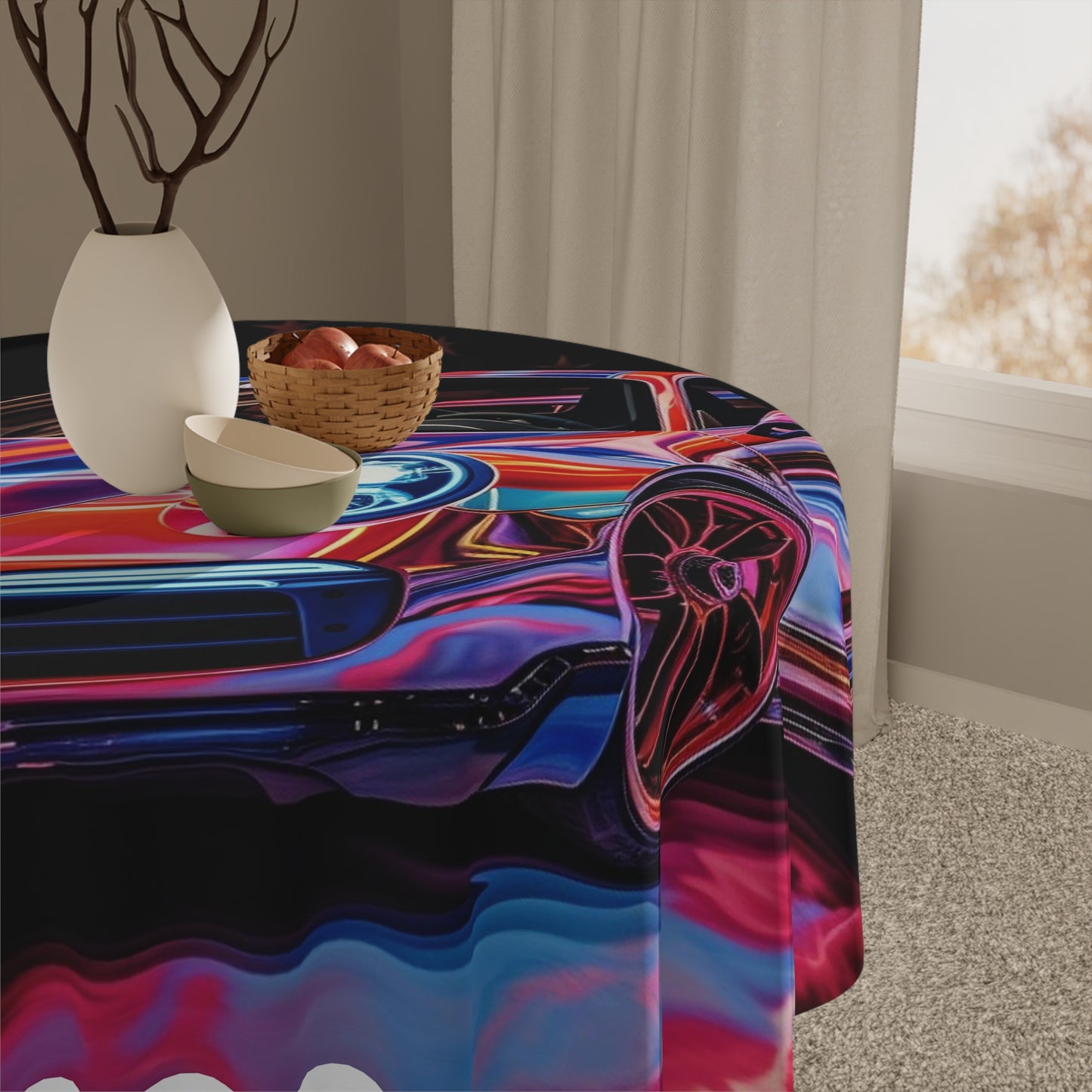 Tablecloth American Flag Colored Porsche 1