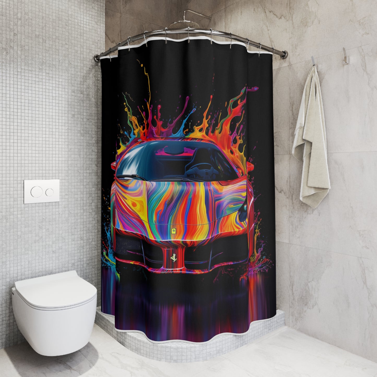 Polyester Shower Curtain Ferrari Fusion Water 4