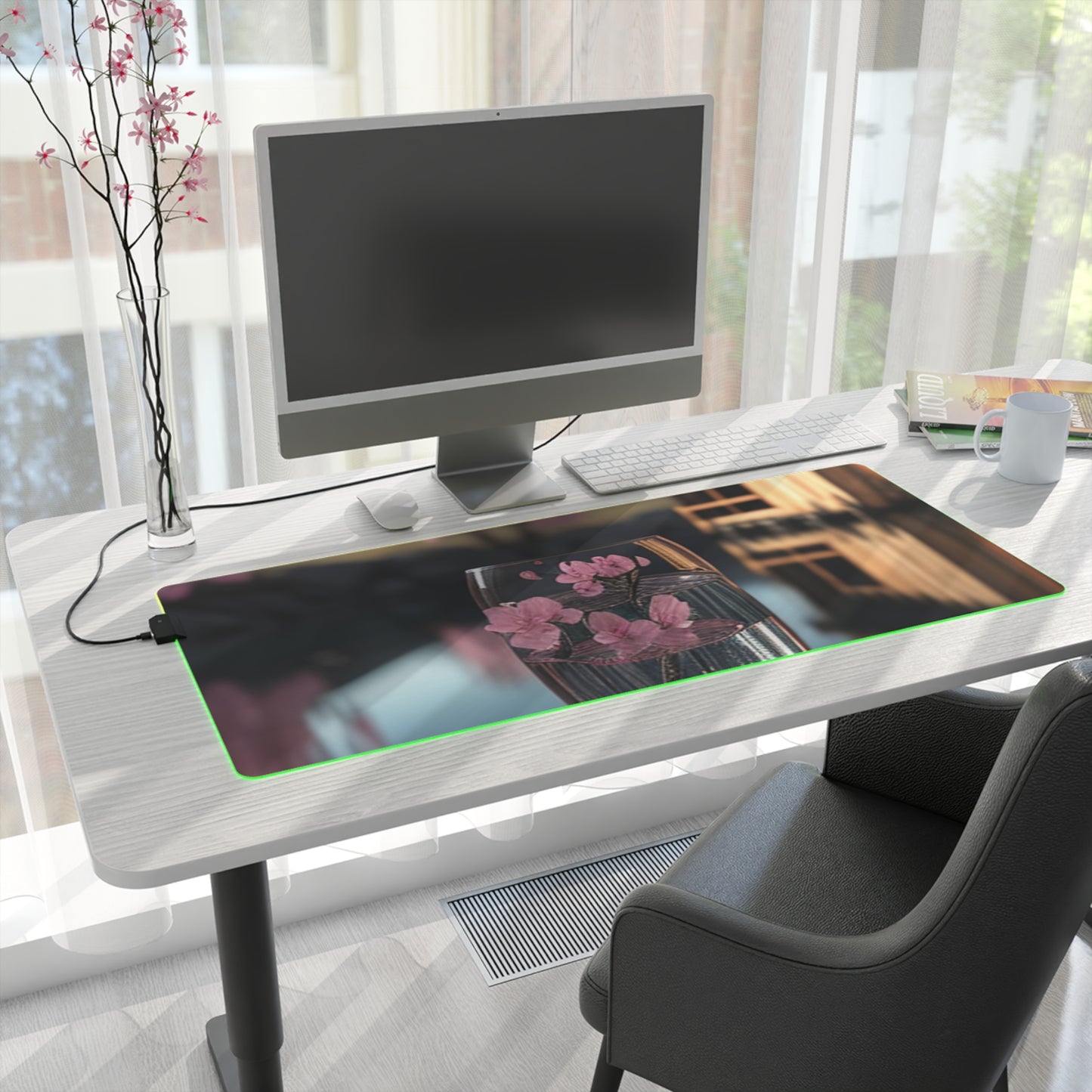 LED Gaming Mouse Pad Cherry Blossom 1