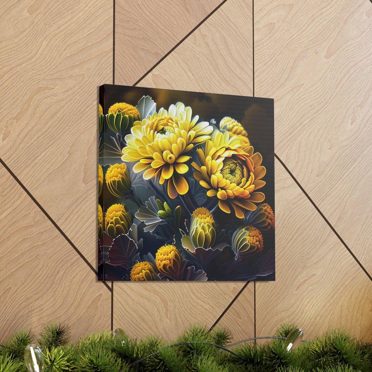 Canvas Gallery Wraps Yellow Hermosas Flores Amarillas 4