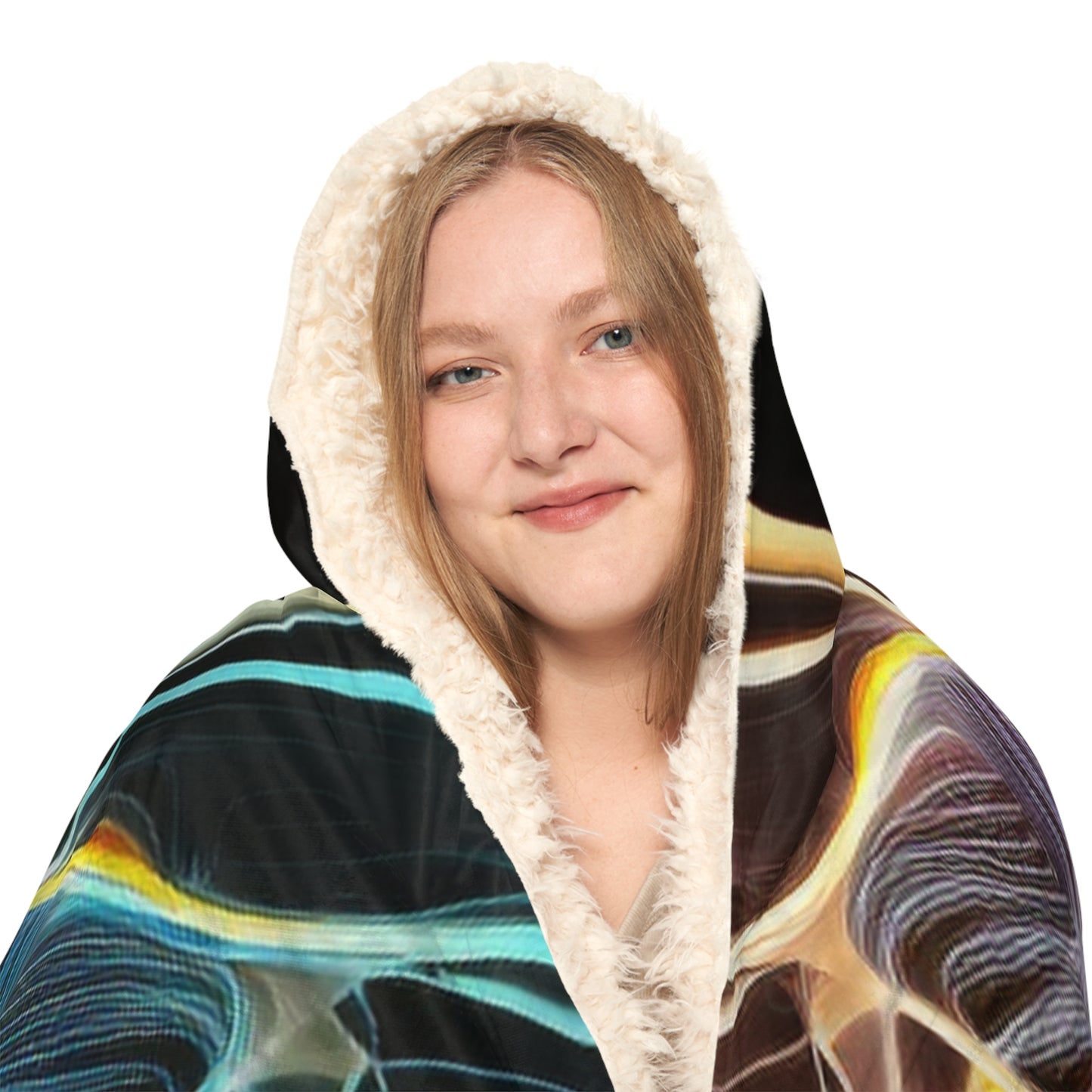 Snuggle Hooded Blanket Neon Glo Butterfly 3