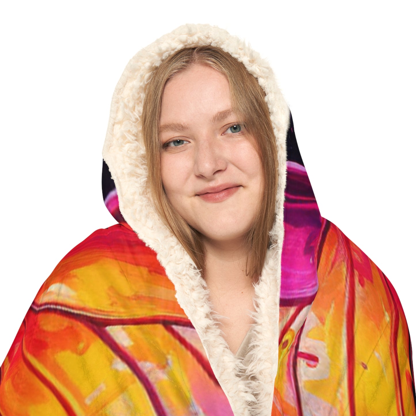 Snuggle Hooded Blanket Pink Butterfly Flair 4