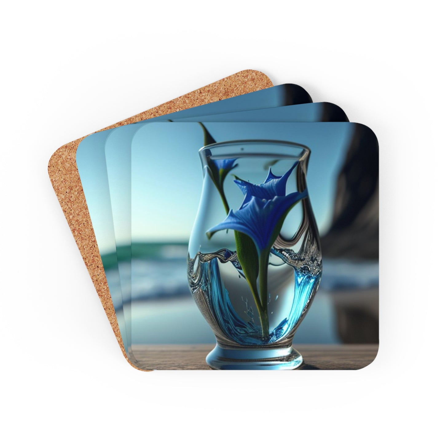 Corkwood Coaster Set The Bluebell 2