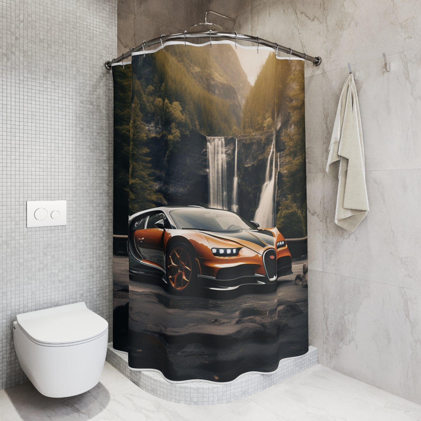 Polyester Shower Curtain Bugatti Waterfall 3