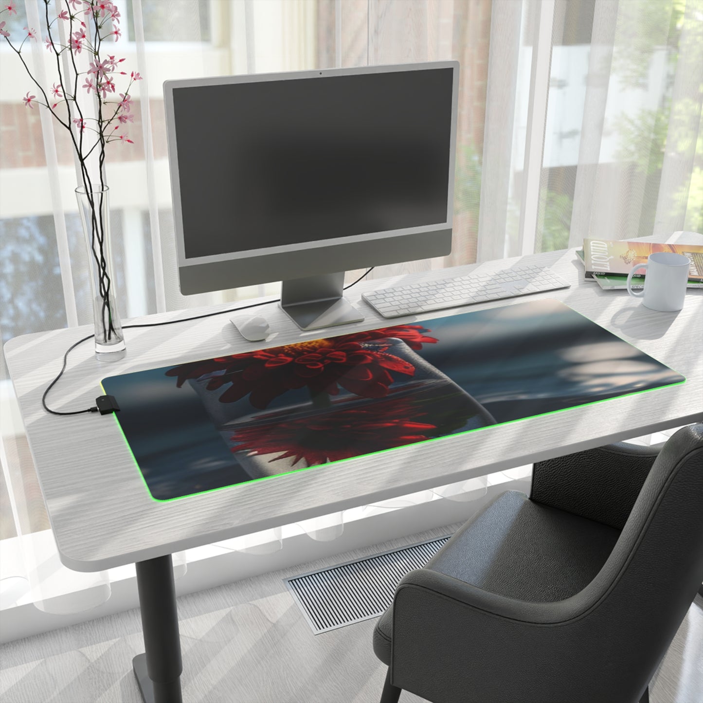 LED Gaming Mouse Pad Chrysanthemum 3