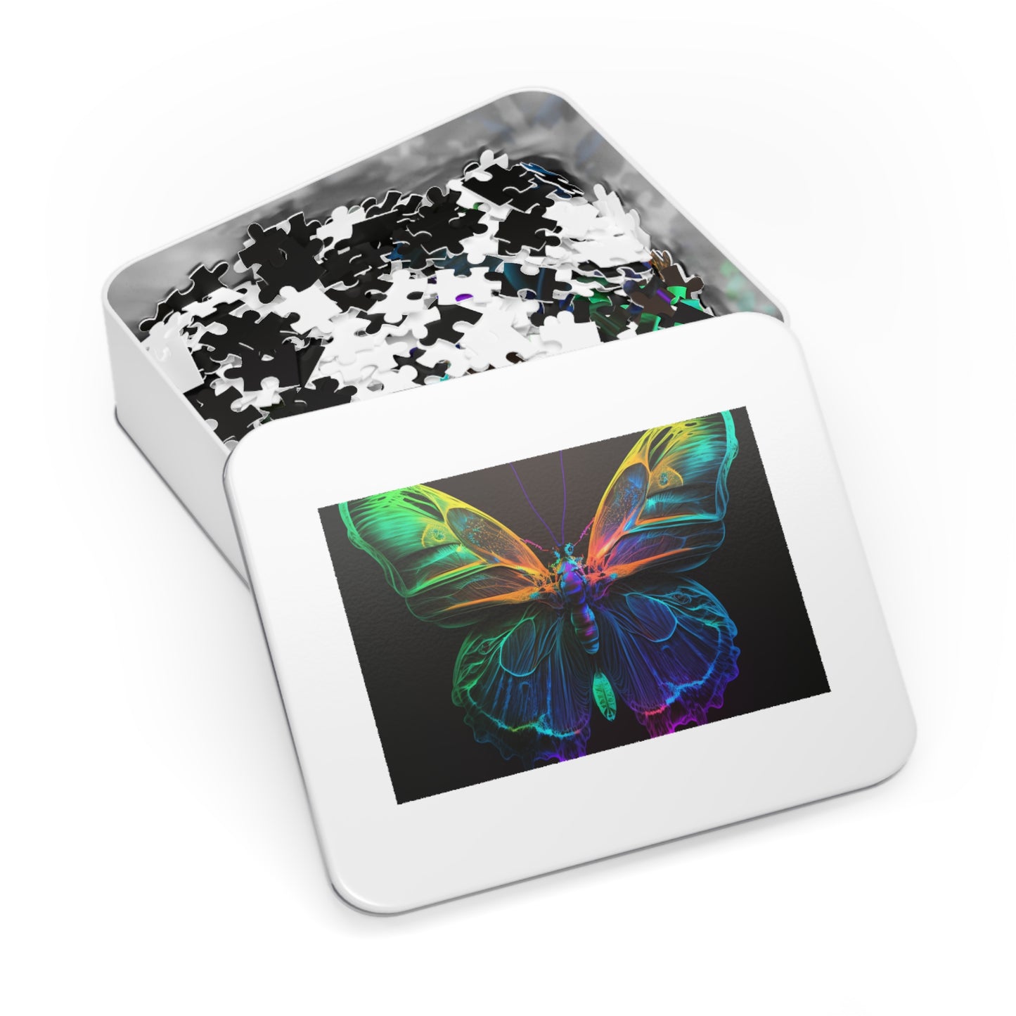 Jigsaw Puzzle (30, 110, 252, 500,1000-Piece) Raw Hyper Color Butterfly 3