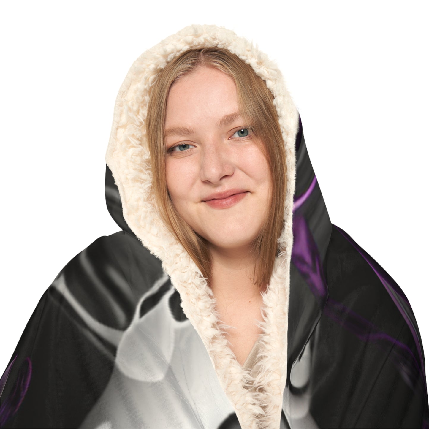 Snuggle Hooded Blanket Purple Orchid Glass vase 3