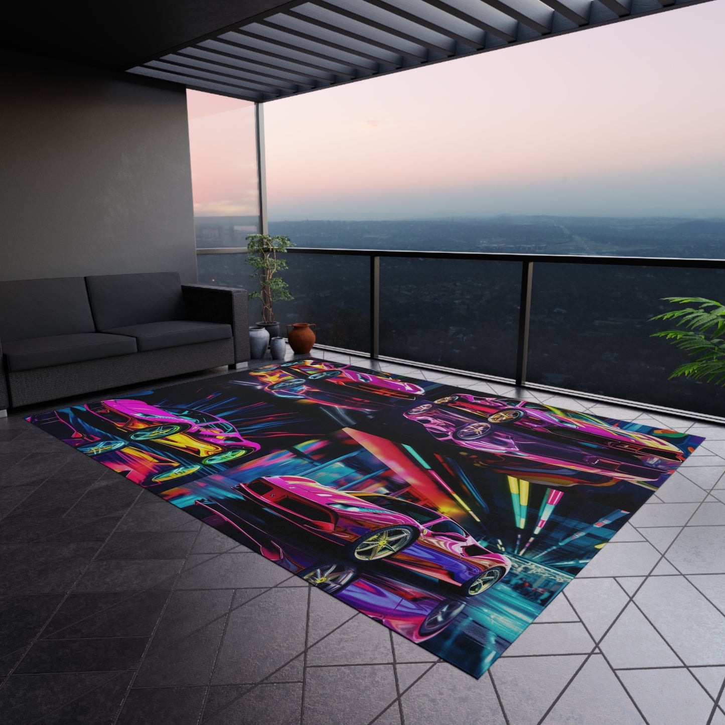 Outdoor Rug Pink Macro Ferrari 5