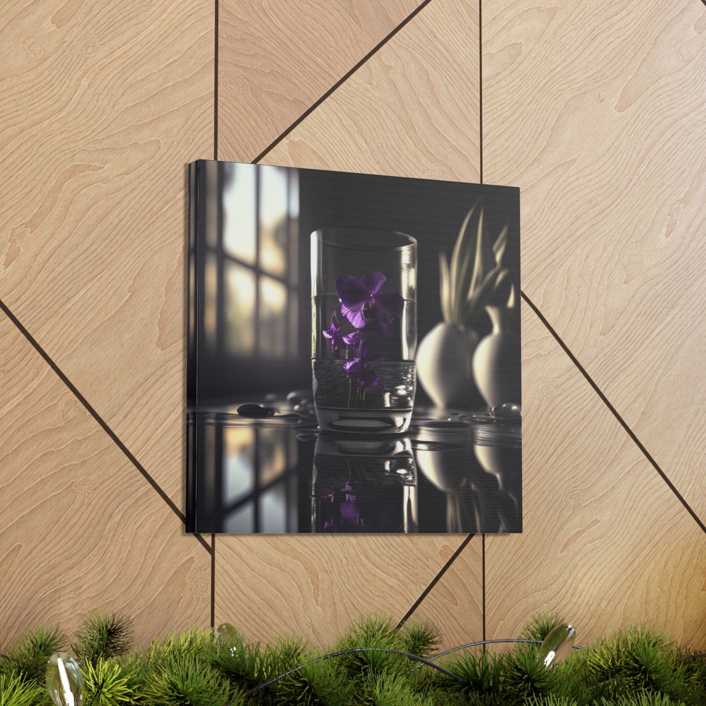 Canvas Gallery Wraps Purple Orchid Glass vase 4