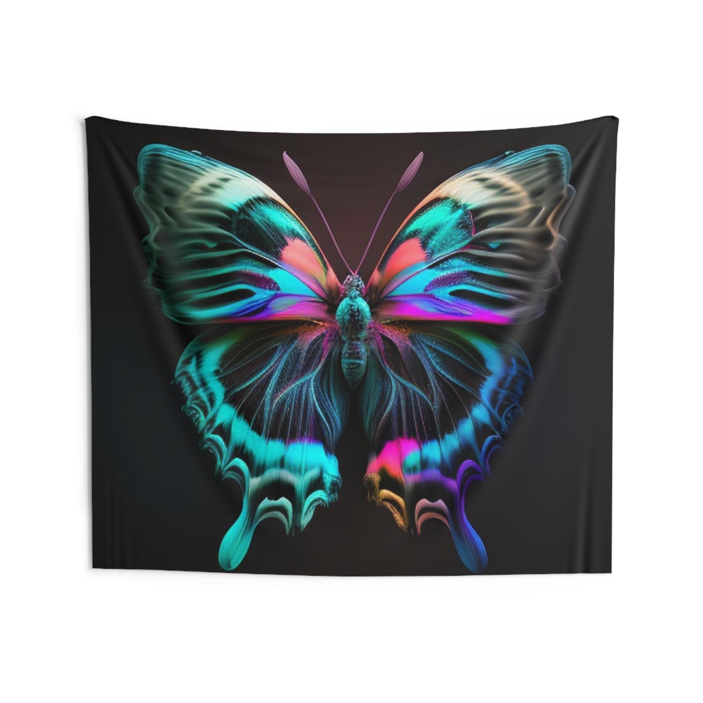 Indoor Wall Tapestries Neon Butterfly Fusion 3