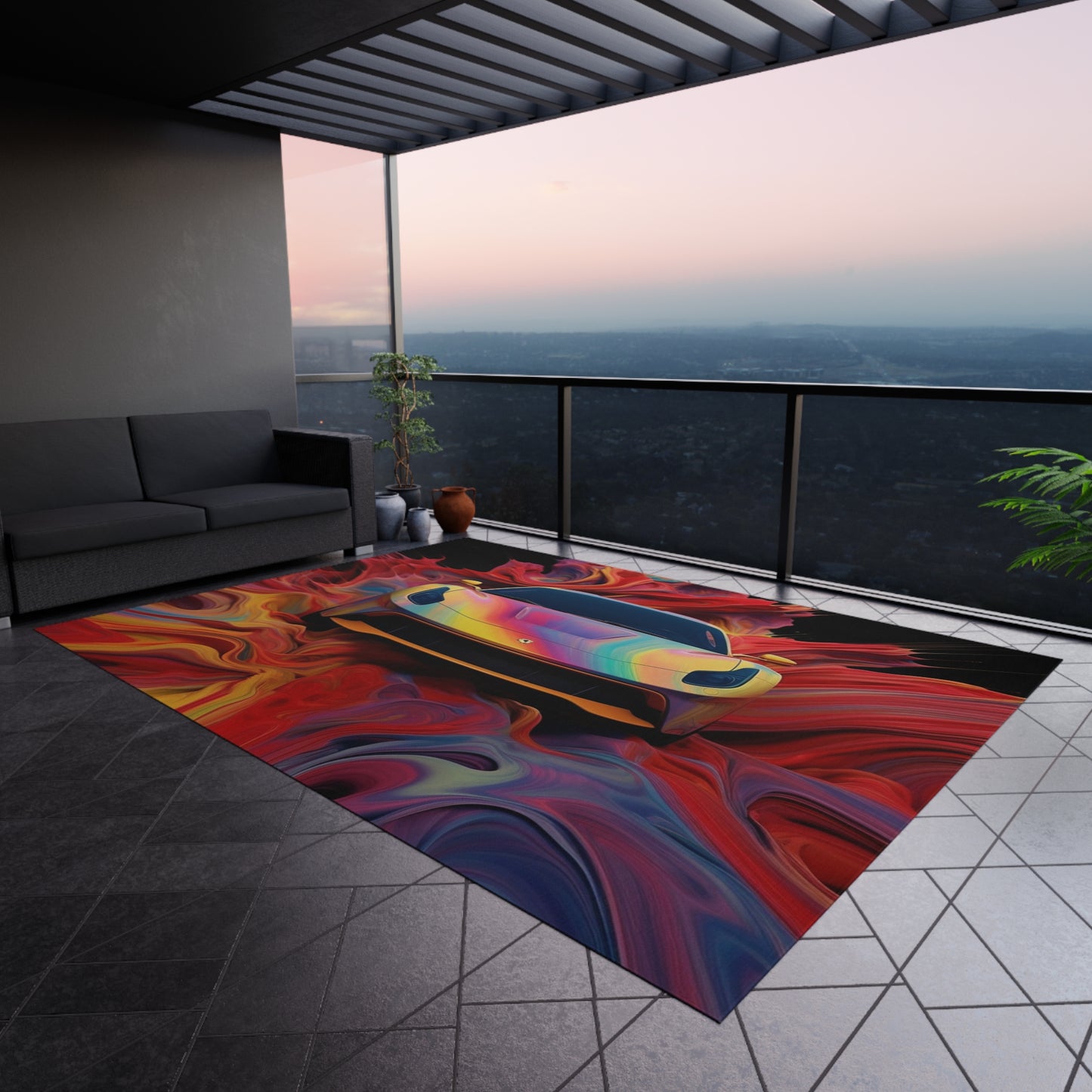 Outdoor Rug Ferrari Water Fusion 1