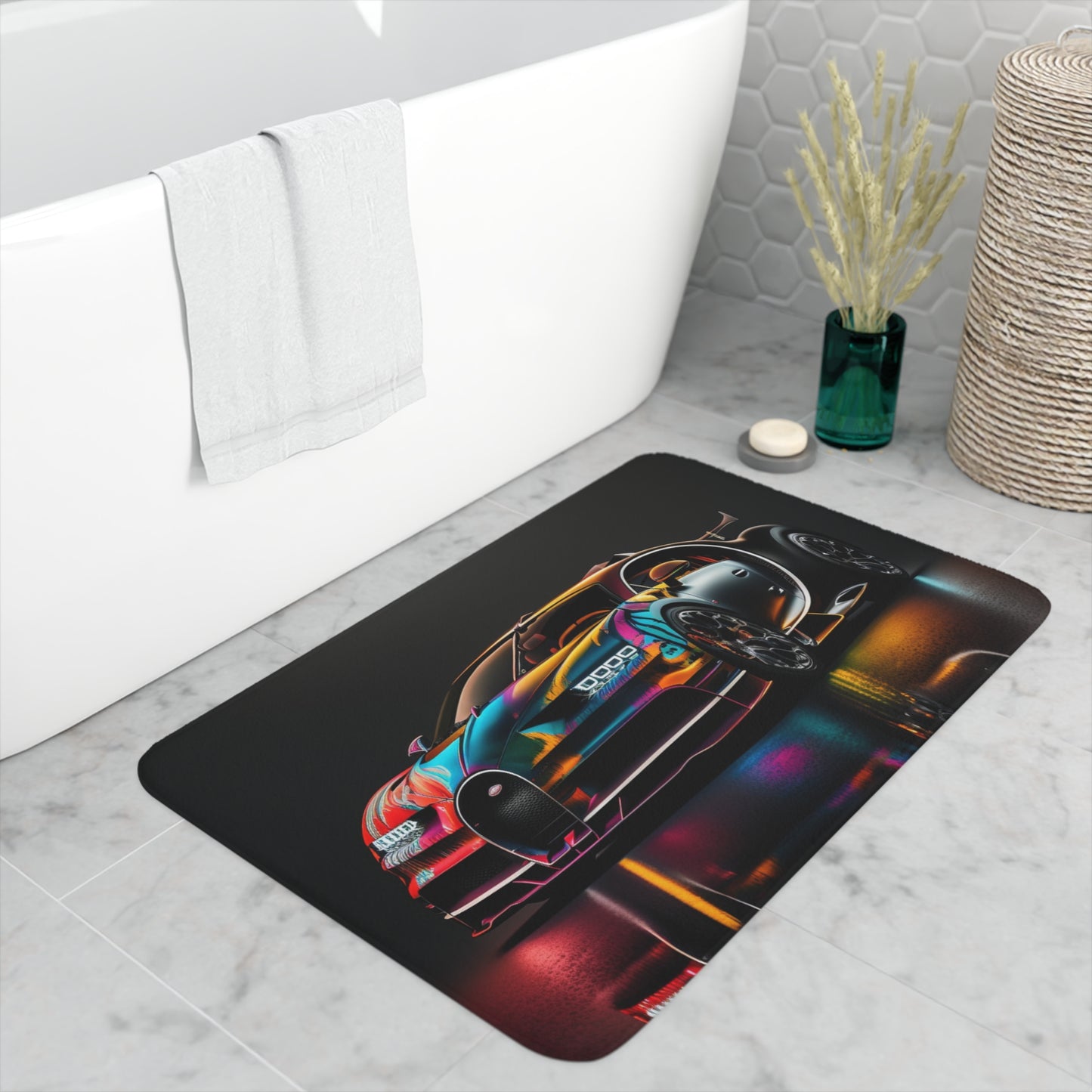 Memory Foam Bath Mat Bugatti Chiron Super 2