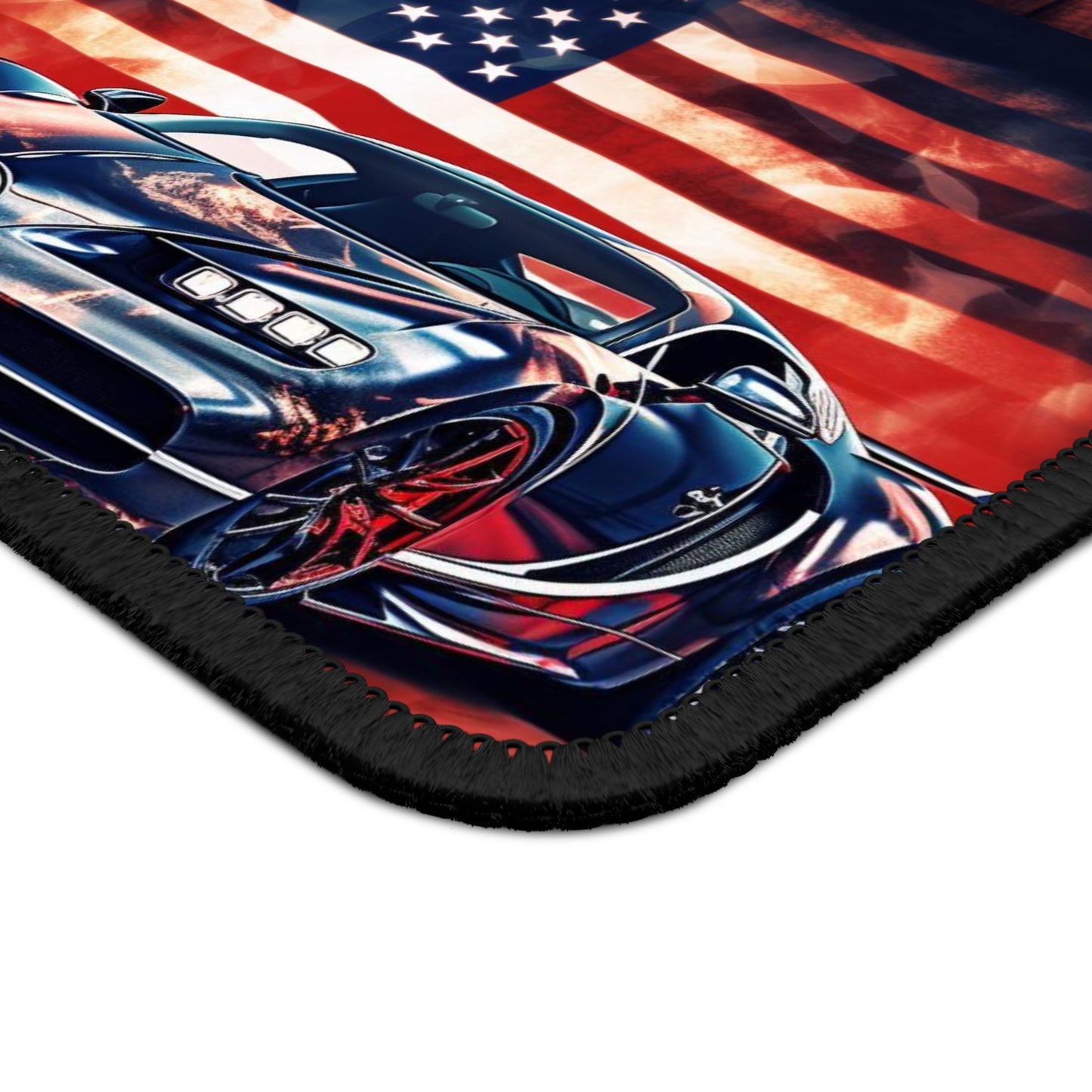 Gaming Mouse Pad Abstract American Flag Background Bugatti 5