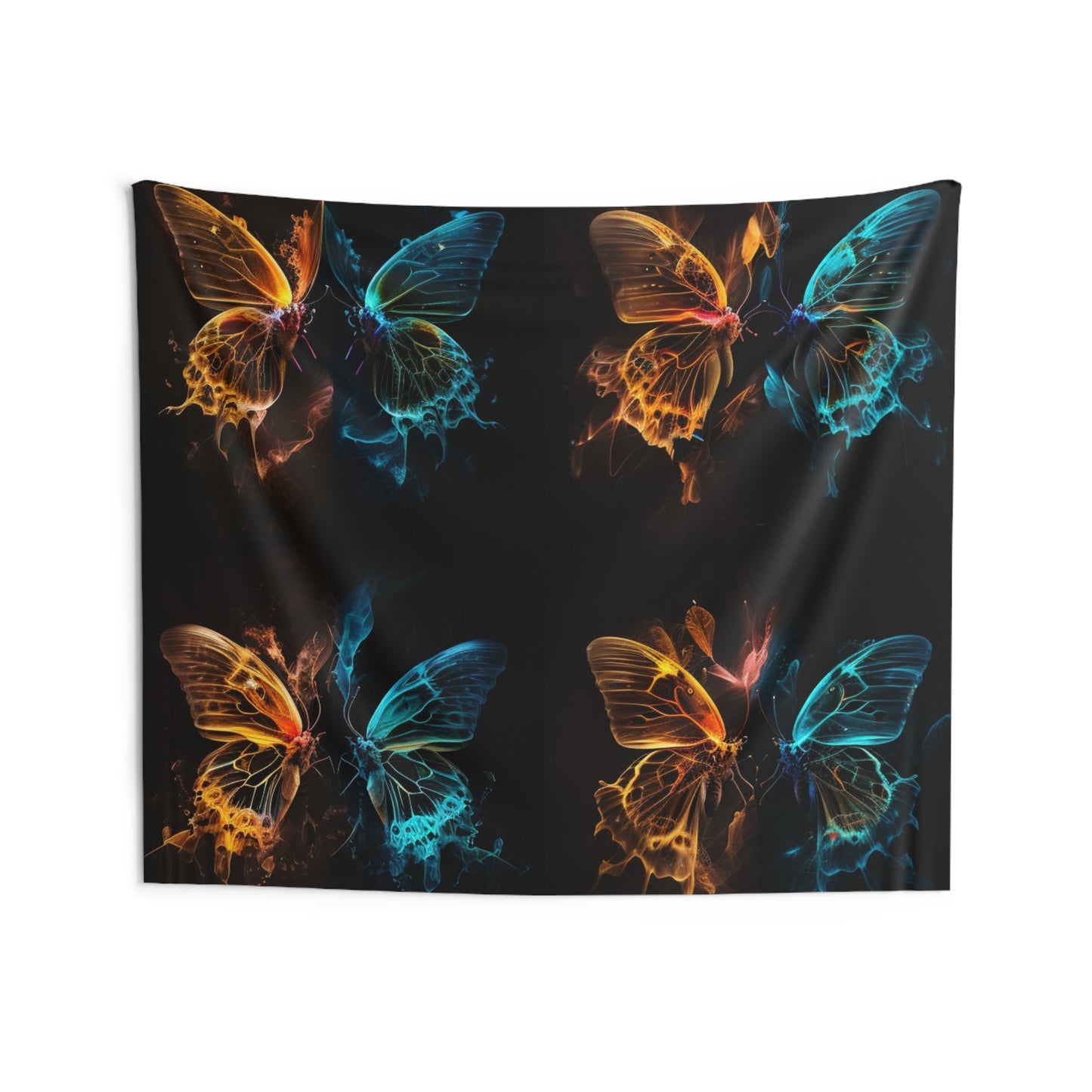 Indoor Wall Tapestries Kiss Neon Butterfly 5