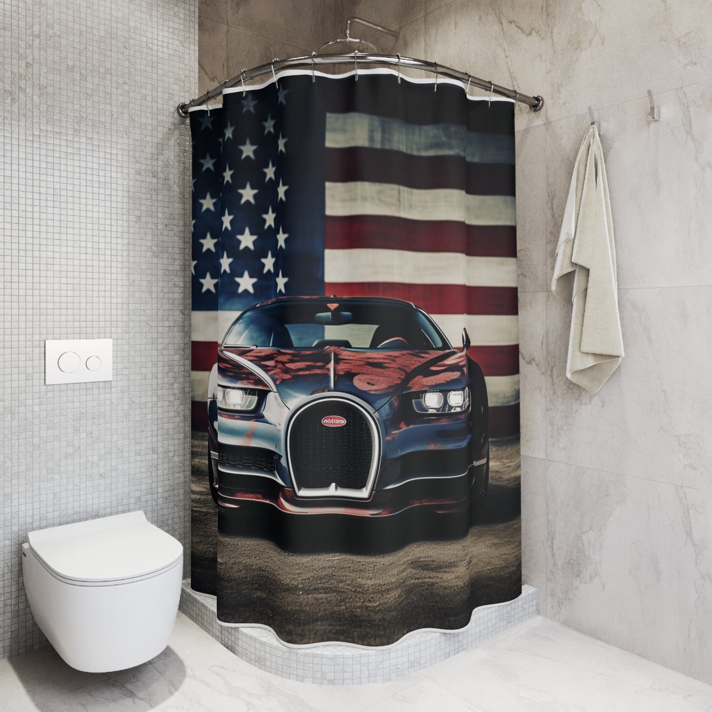Polyester Shower Curtain Bugatti Flag 3