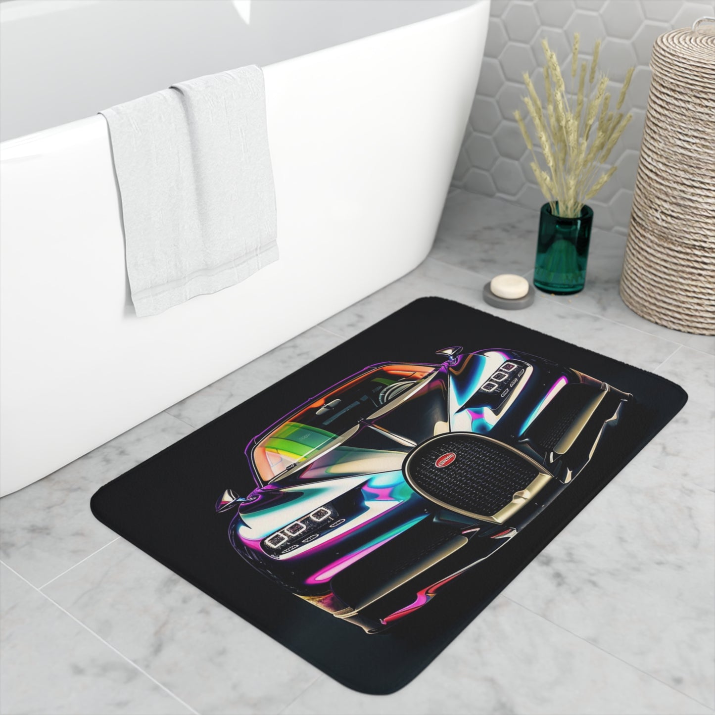 Memory Foam Bath Mat Hyper Bugatti Chiron 4