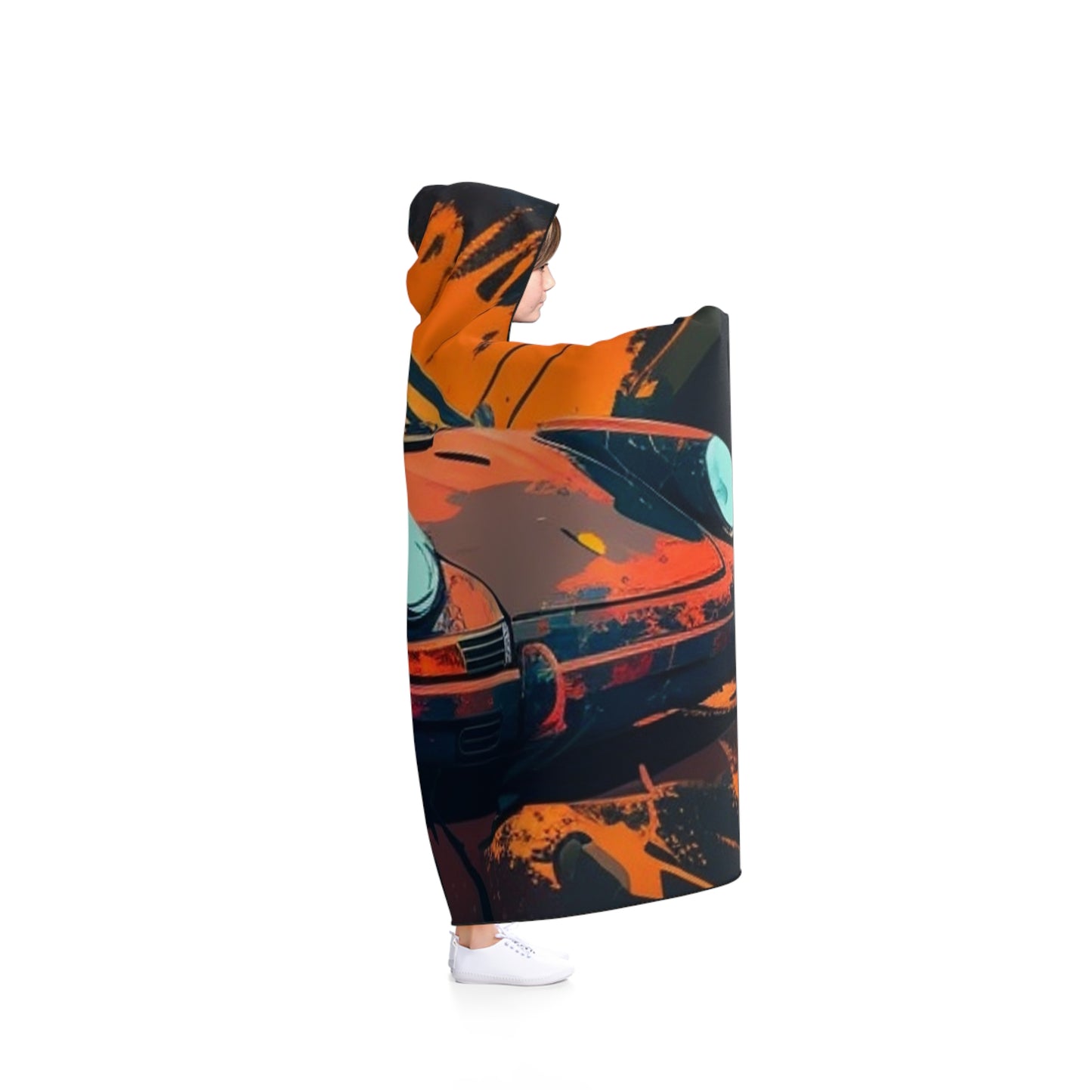 Hooded Blanket Porsche Abstract 3