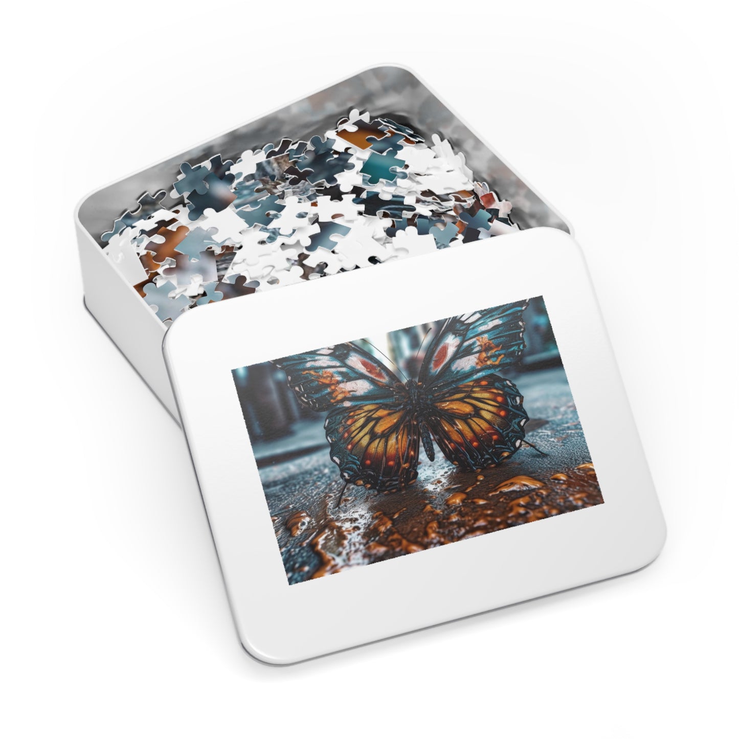 Jigsaw Puzzle (30, 110, 252, 500,1000-Piece) Water Butterfly Street 3