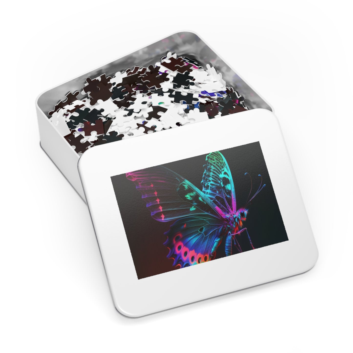 Jigsaw Puzzle (30, 110, 252, 500,1000-Piece) Raw Hyper Color Butterfly 1