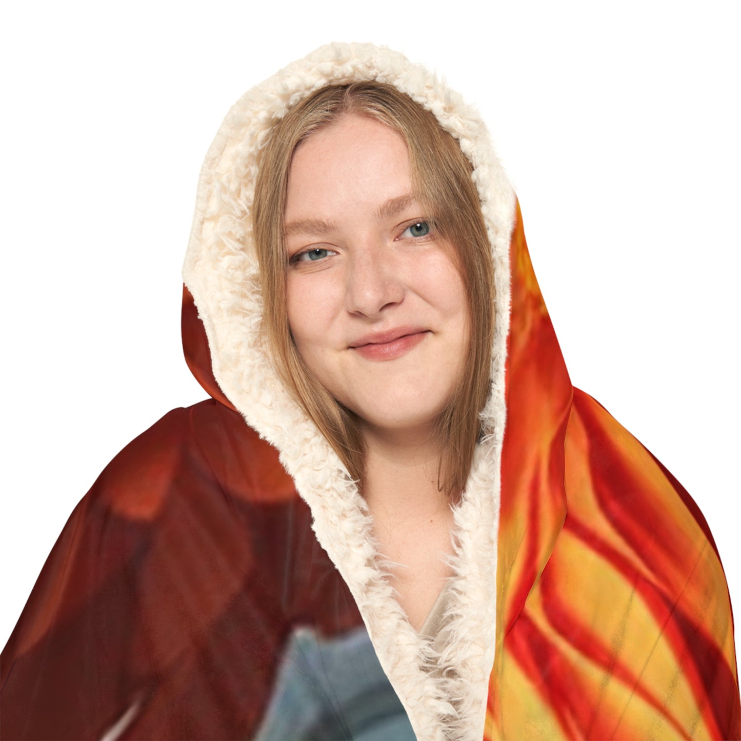 Snuggle Hooded Blanket Orange Zinnia 4