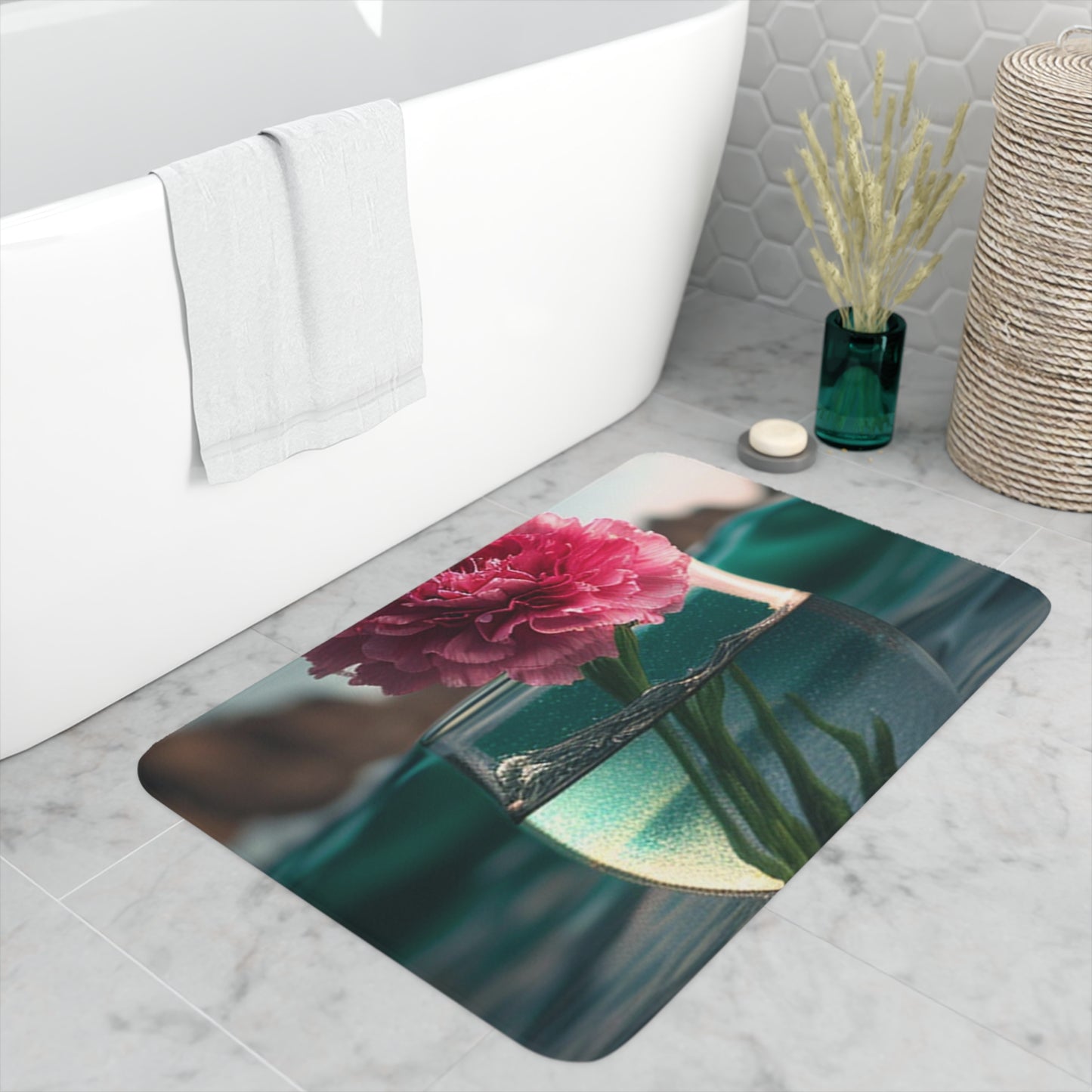 Memory Foam Bath Mat Carnation 1