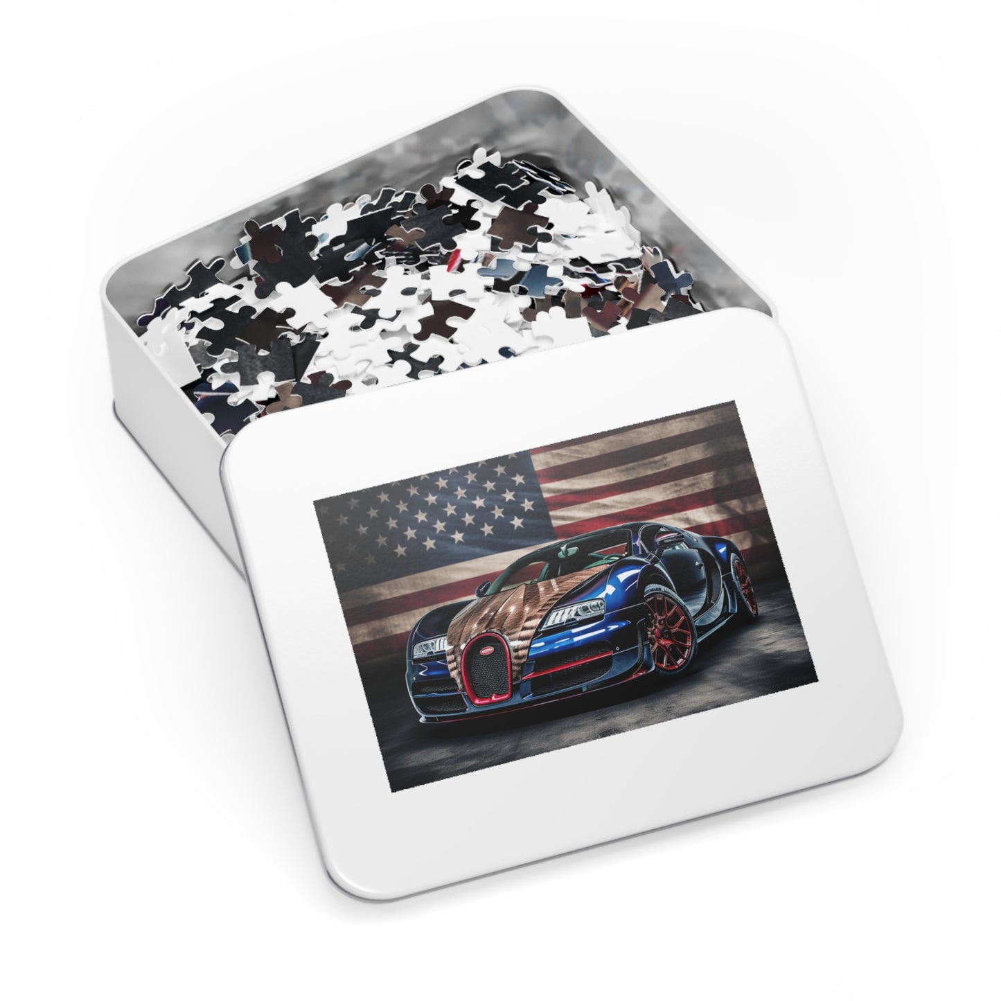 Jigsaw Puzzle (30, 110, 252, 500,1000-Piece) Bugatti American Flag 4