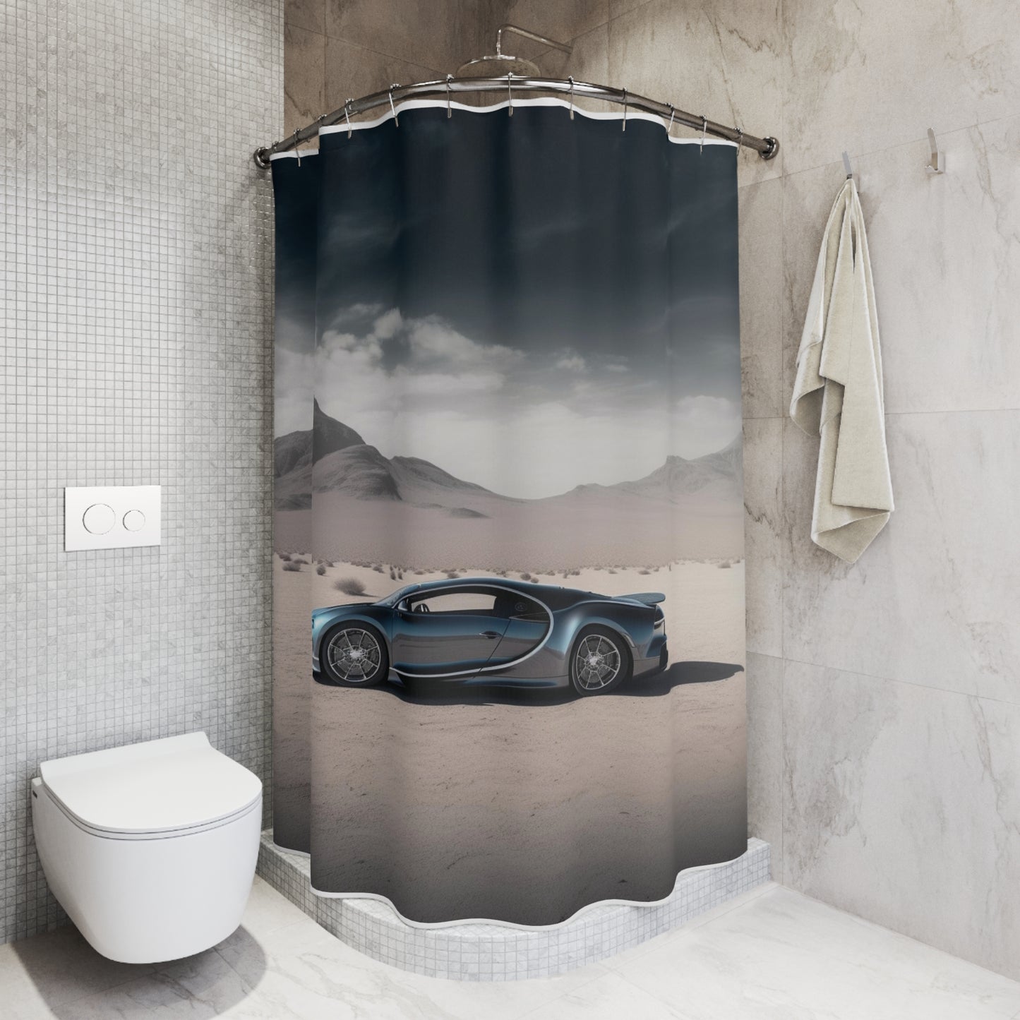 Polyester Shower Curtain Bugatti Real Look 1