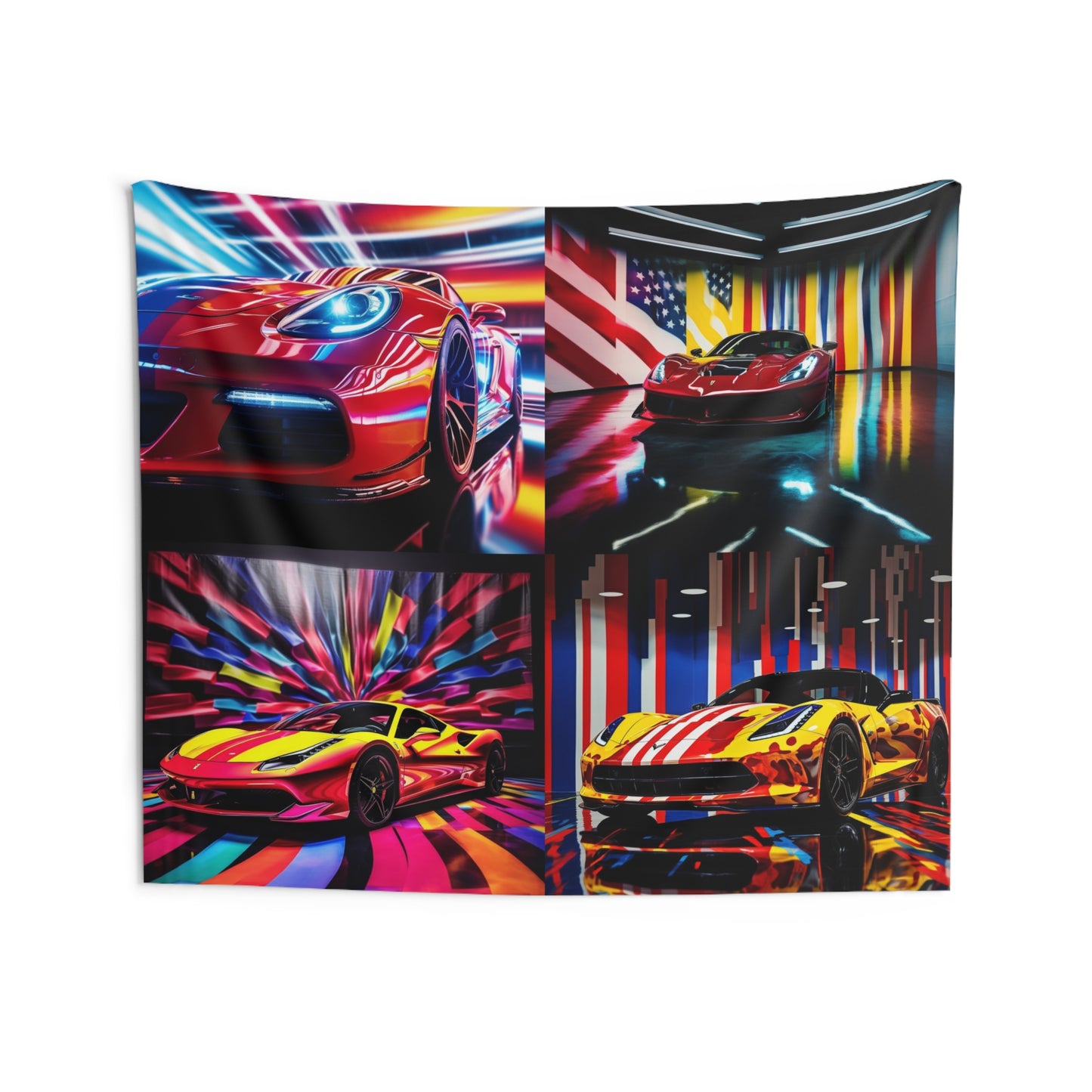 Indoor Wall Tapestries Macro Flag Ferrari 5