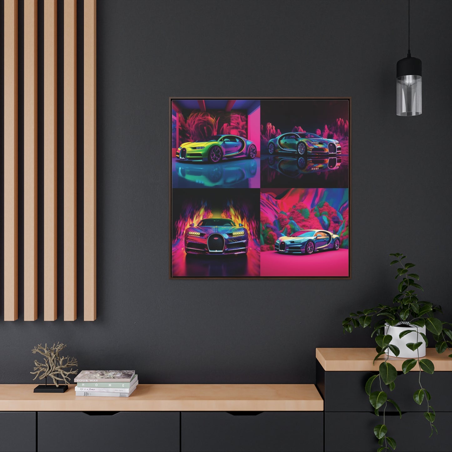 Gallery Canvas Wraps, Square Frame Florescent Bugatti Flair 5