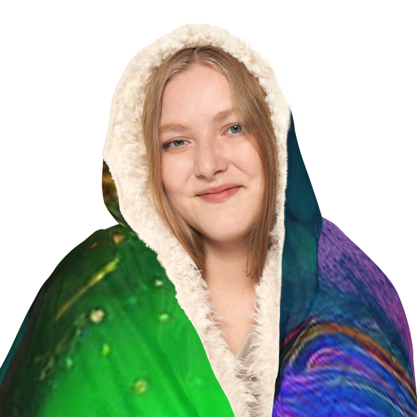 Snuggle Hooded Blanket Florescent Glow 1